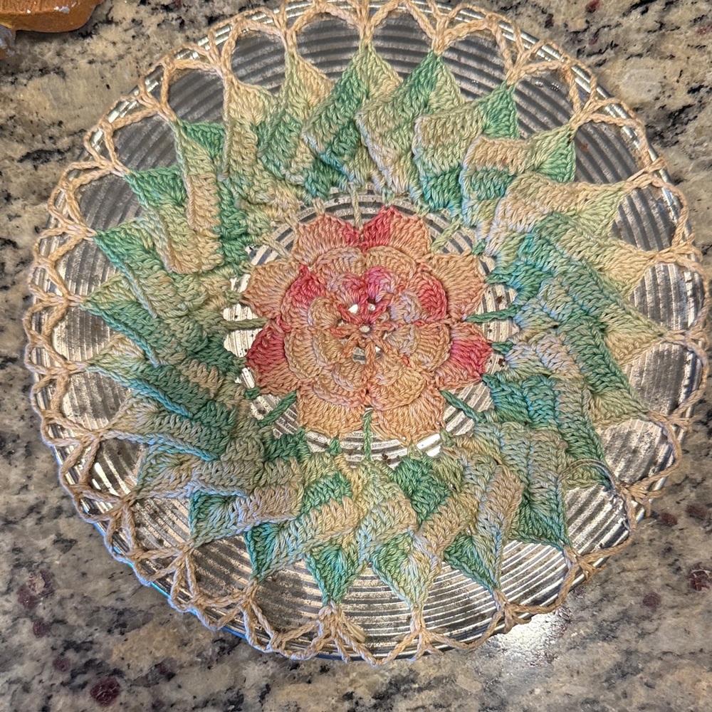 Handcrafted Multicolor crochet trivet